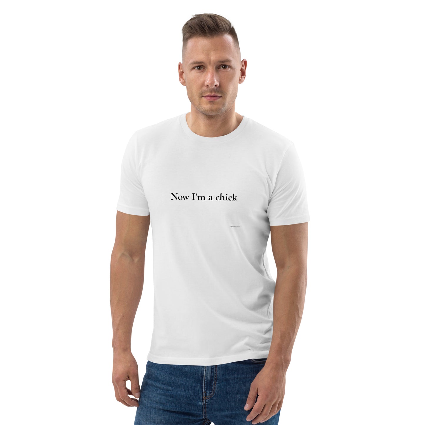 Now I'm a Dude/Now I'm a Chick Unisex Cotton T-Shirt